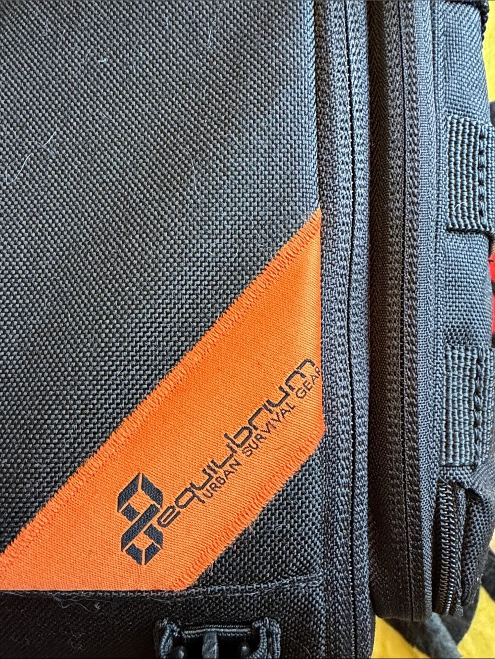 Equilibrium Urban Survival Gear Black/orange Backpack, lots of compartments, new